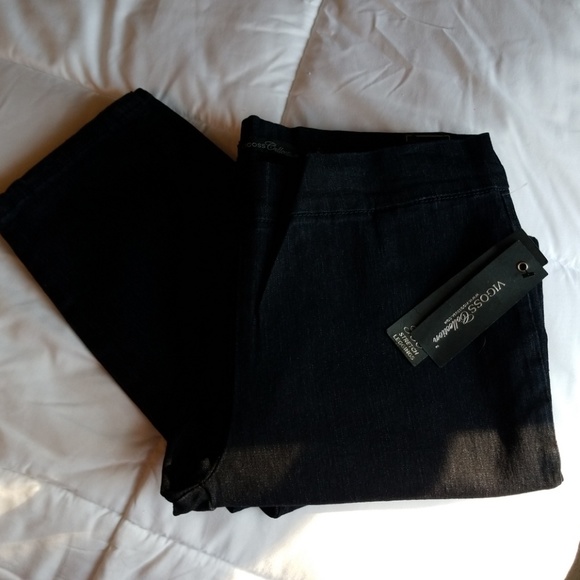 VIGOSS| DARK WASH STRETCH DENIM LEGGINGS SZ 9/10 - Picture 1 of 3